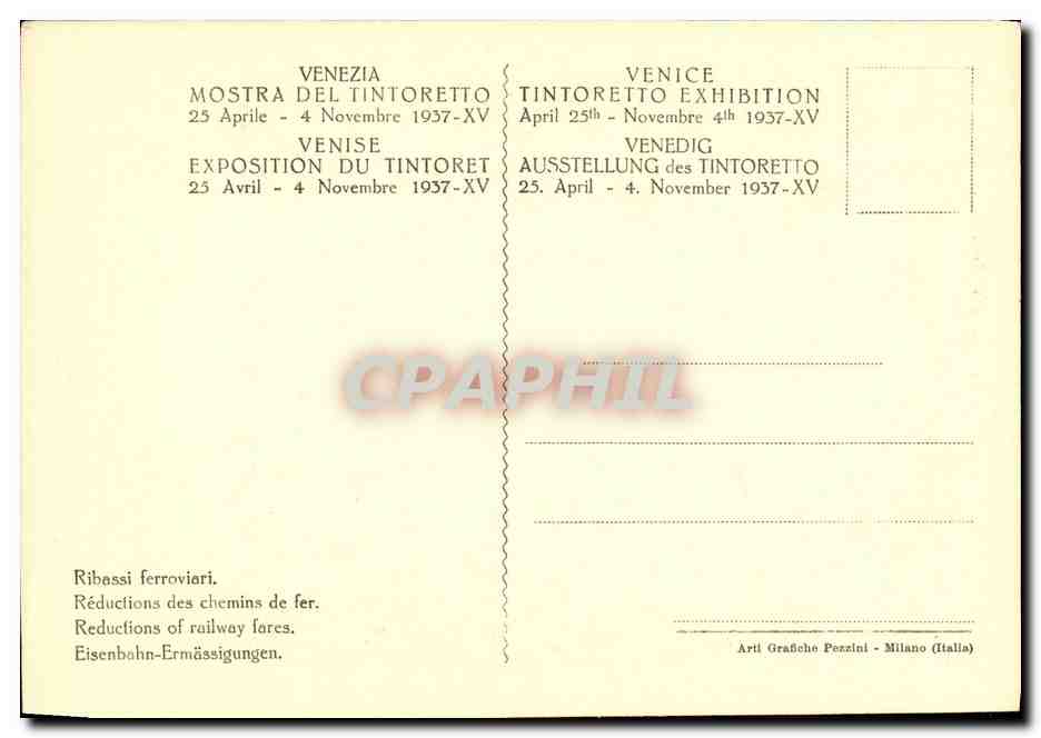 CPA Mostra Del Tintoretto Venezia Particolare Palazzo ducale Venezia — Rückseite