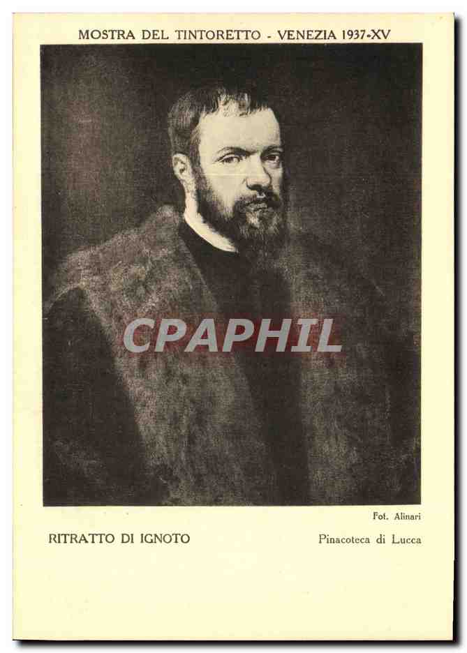 CPA Mostra Del Tintoretto Venezia Ritratto Di Ignoto