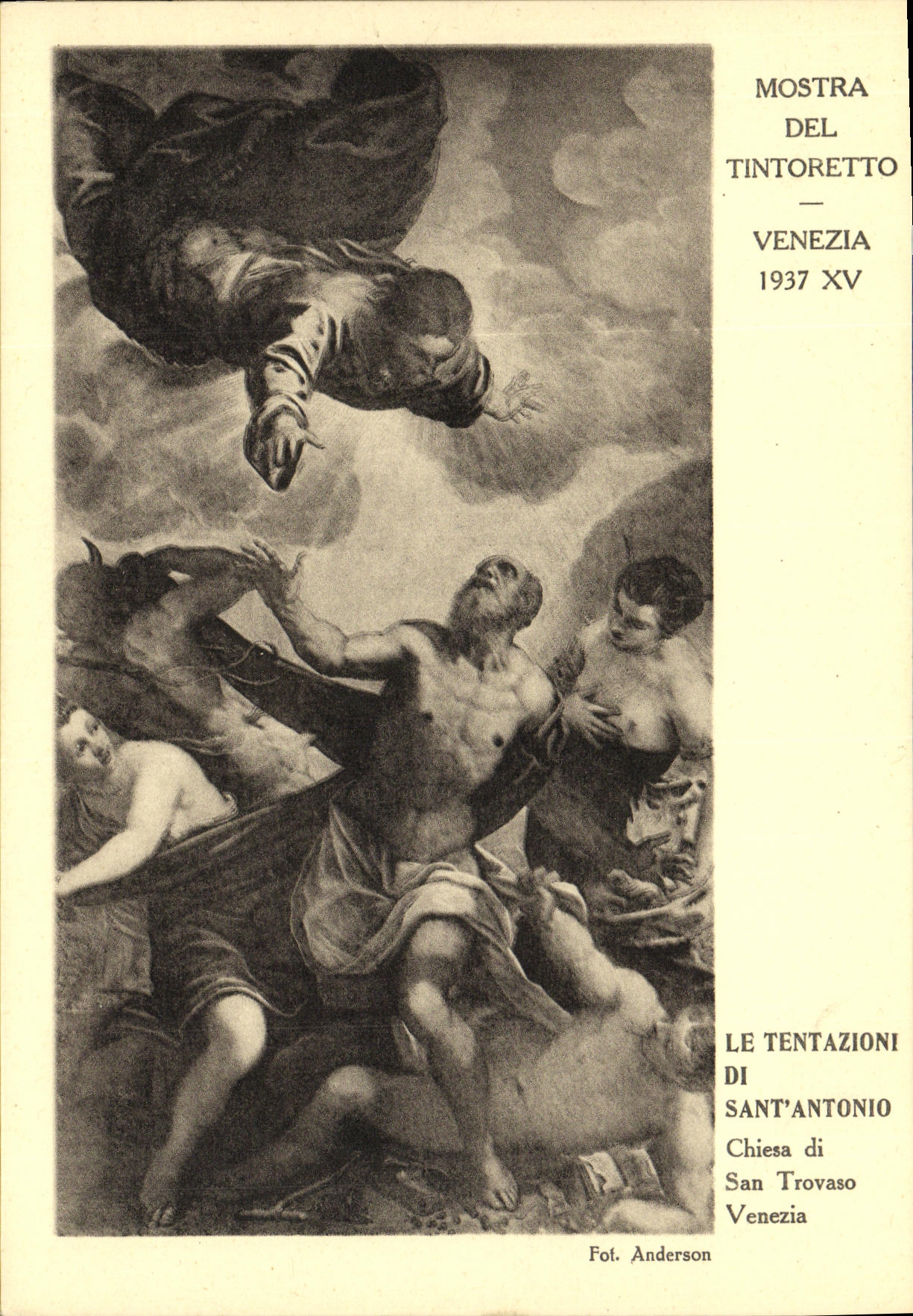 CPA Mostra Del Tintoretto Venezia Le Tentazioni Di Sant Antonio