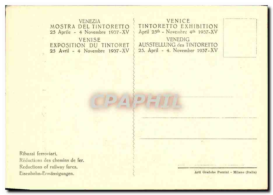 CPA Mostra Del Tintoretto Venezia Ritratto Di Vincenzo Zeno — Rückseite
