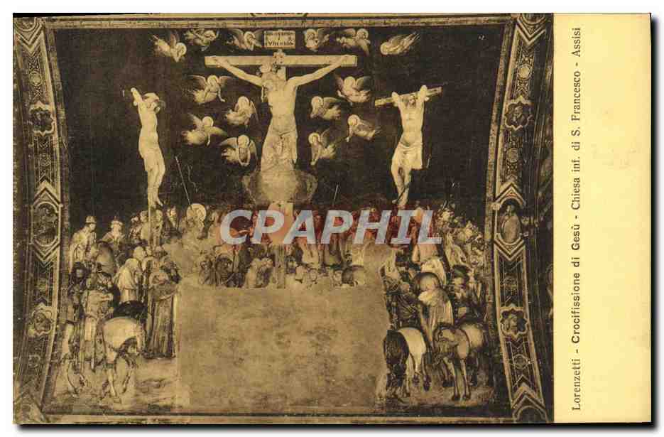 CPA Lorenzetti Crocifissione di Gesu Chiesa inf