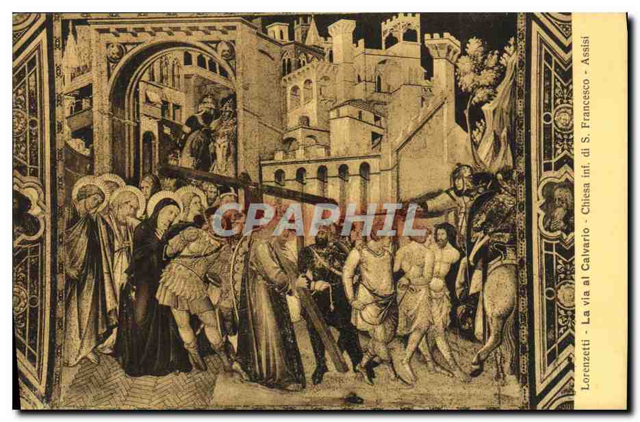 CPA Lorenzetti La via al Calvario Chiesa ini Francesco Assisi