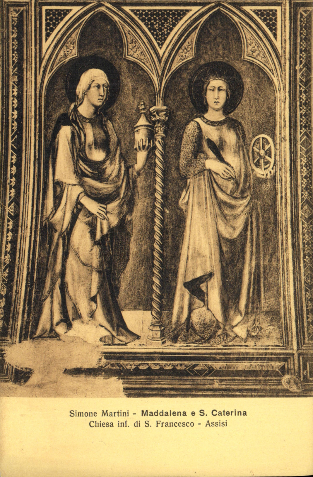CPA Francesco Assisi Simone Martini Maddalena Chiesa e S Catherina