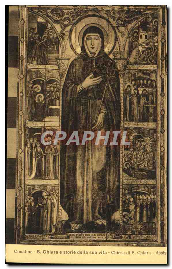 CPA Francesco Assisi Cimabue S Chiara e Storie Della Sua Vuta Chiesa