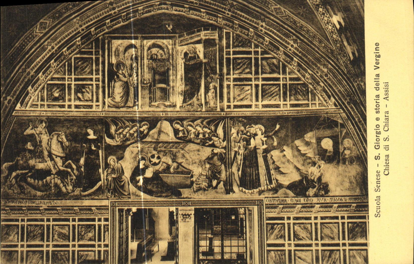 CPA Francesco Assisi Scuola Senese S Giorgio e Storia Della Vergine Chiesa