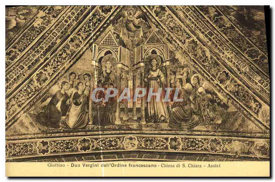 CPA Assisi Giottine Gesu in Croce Sainti Sante Chiesa 