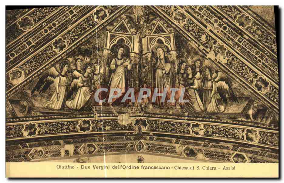 CPA Assisi Giottine Due Vergini dell Ordine Francescano Chiesa