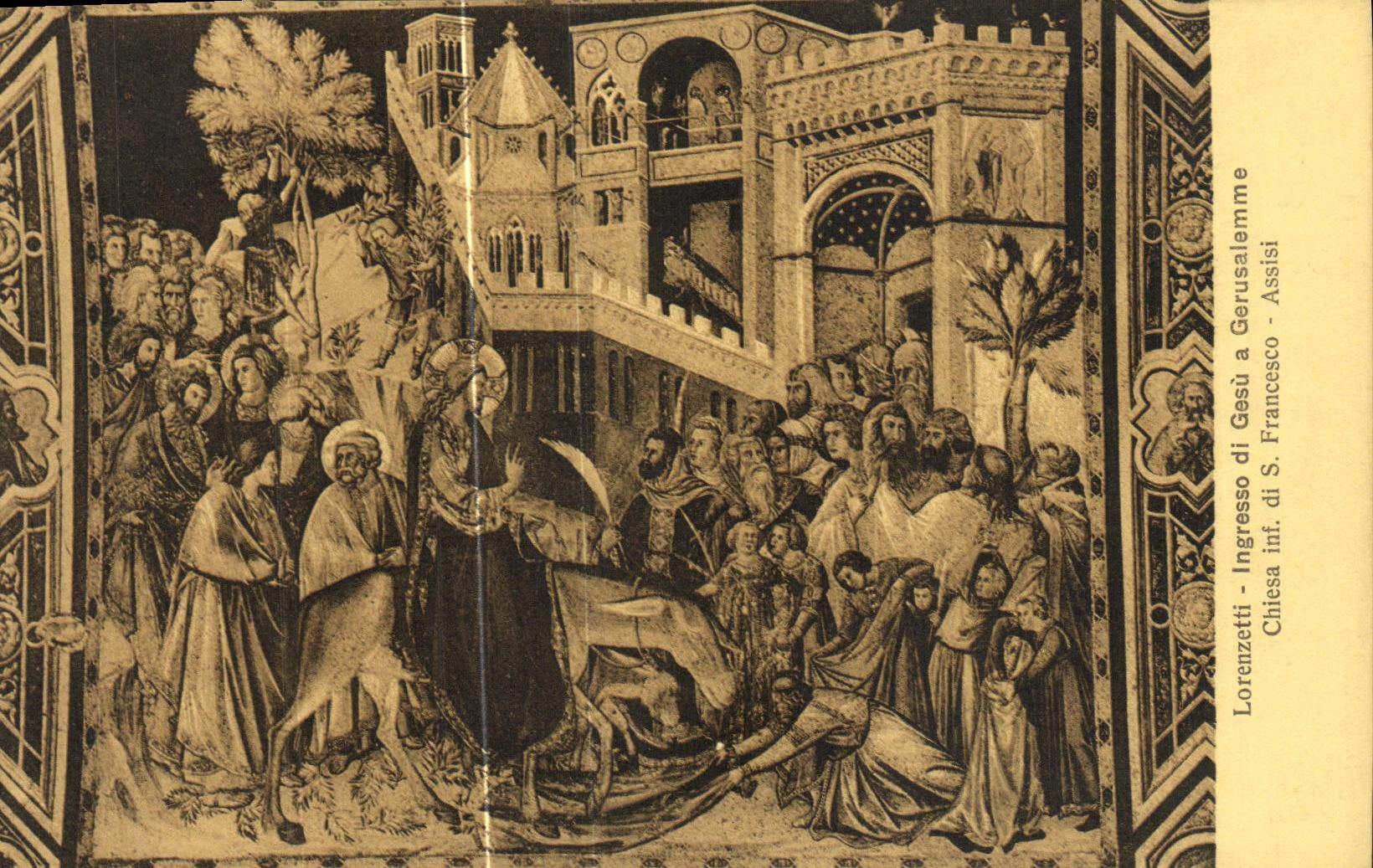 CPA Assisi Lorenzetti Ingresso di Gesu Gerusalemme Chiesa Inf