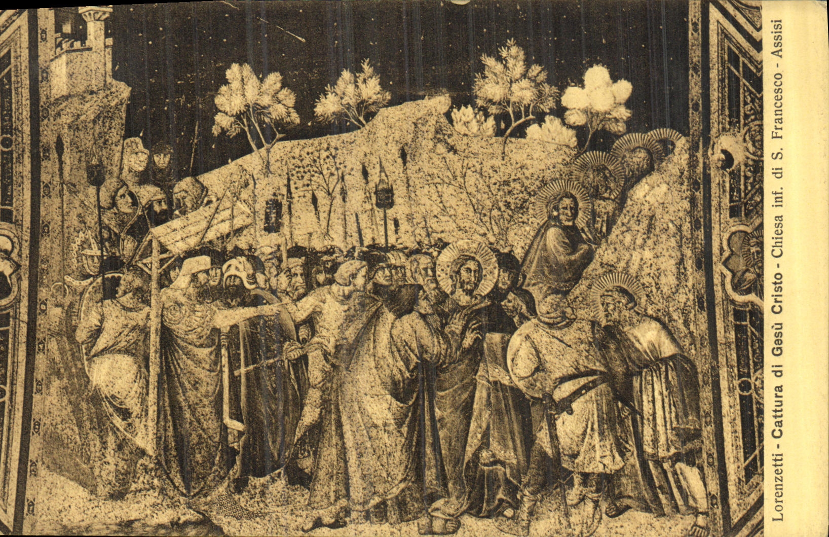 CPA Francesco Assisi Lorenzetti Cattura di Cristo Chiesa Inf