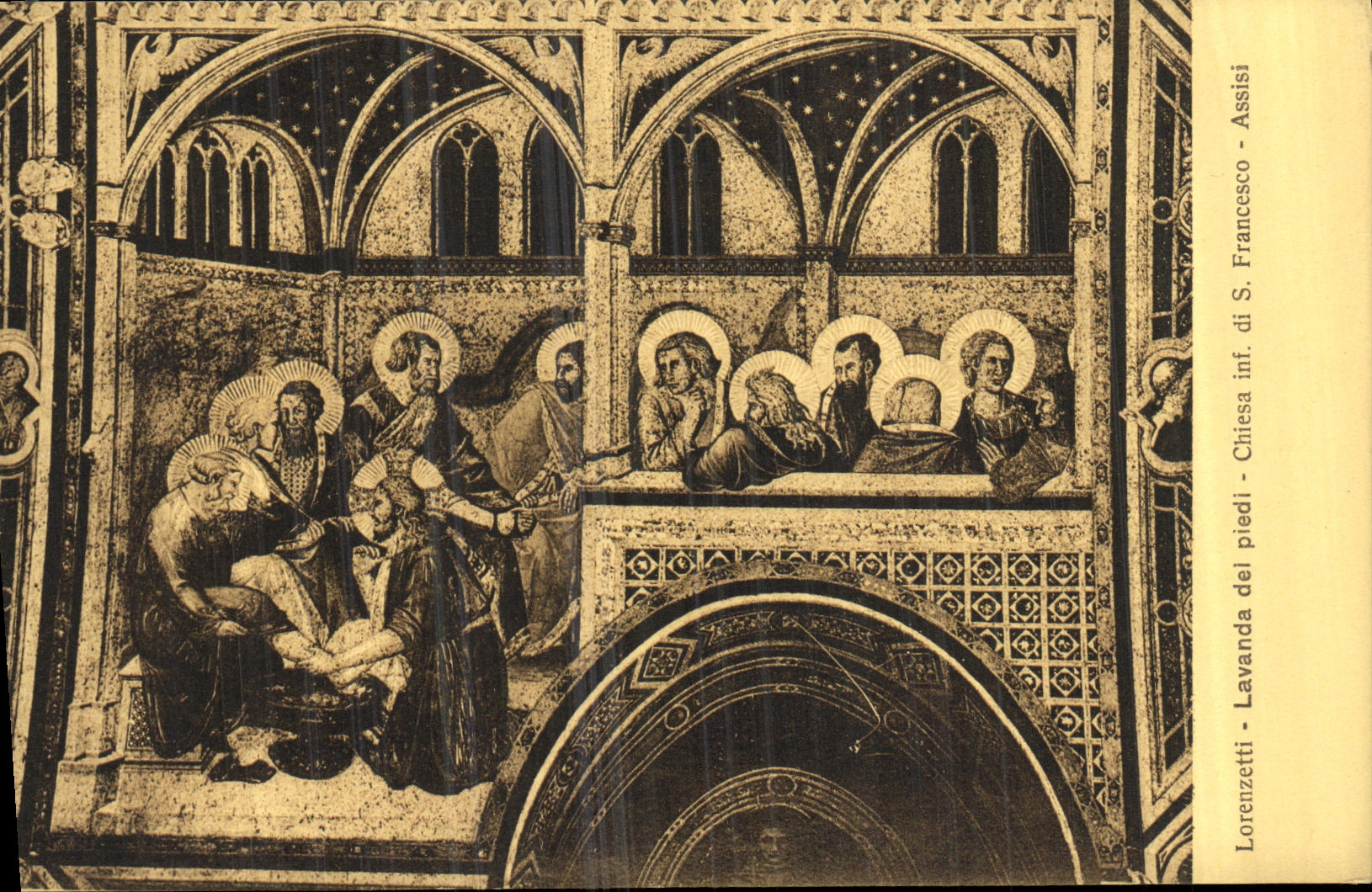 CPA Francesco Assisi Lorenzetti Lavanda del Piedi Chiesa inf