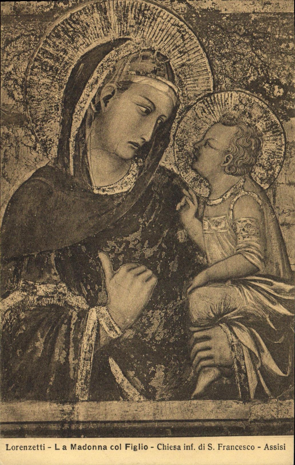 CPA Francesco Assisi Lorenzetti La Madonna Col Figlio Chiesa Inf