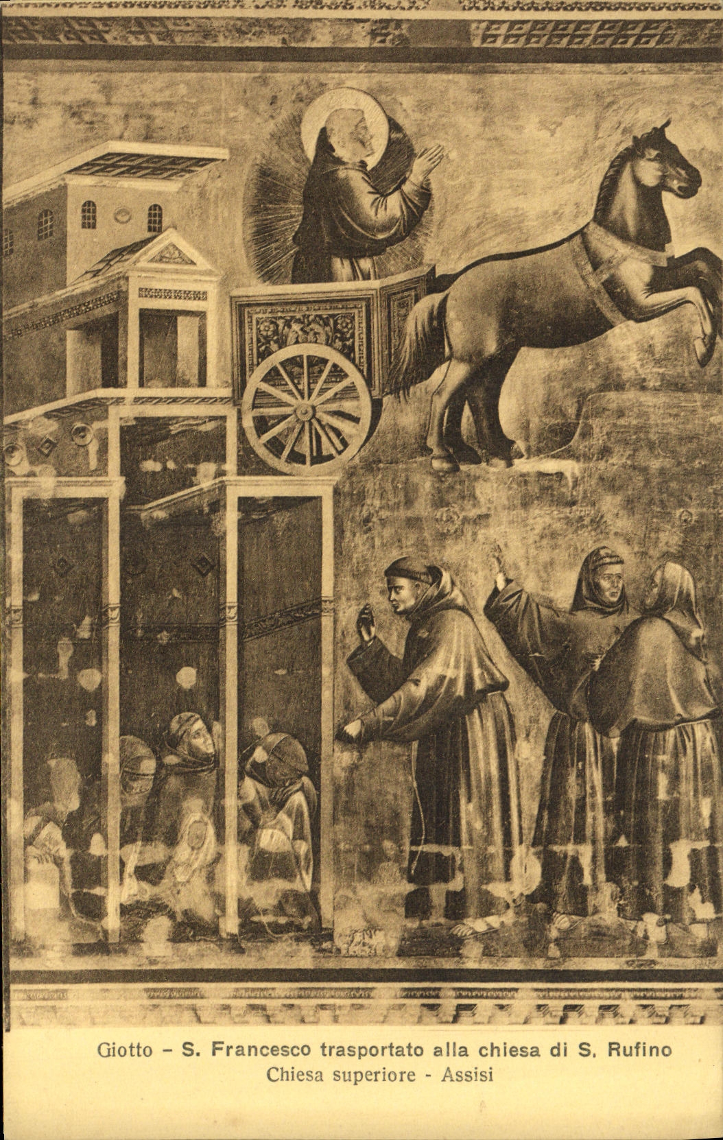 CPA Francesco Assisi trasportato alla Chiesa di Rufino
