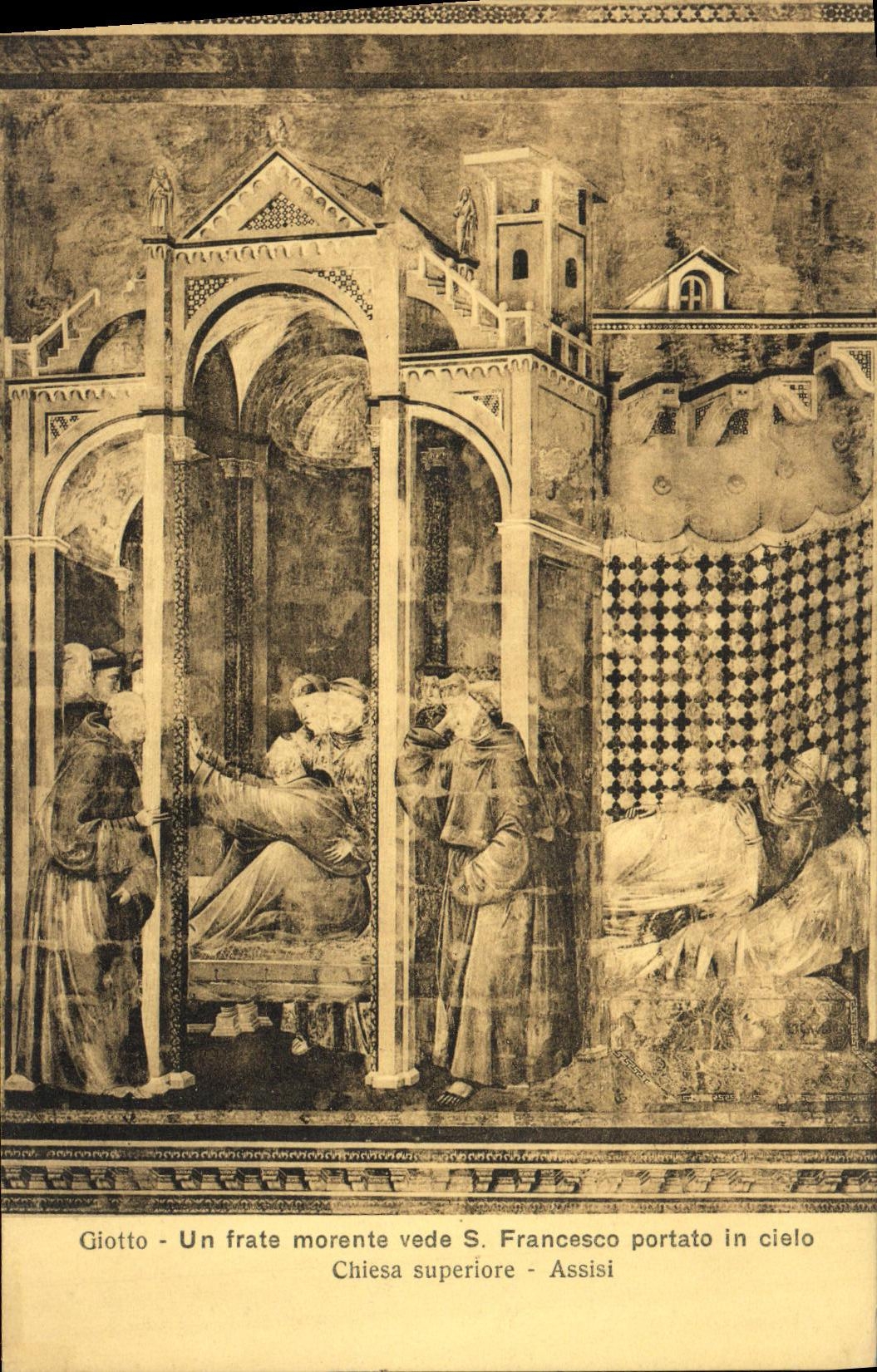 CPA Francesco Assisi trasportato Portao in Cielo Chiesa Superiore