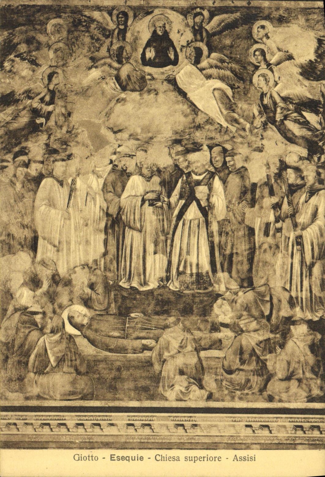 CPA Francesco Assisi Giotto Esequie Chiesa Superiore 