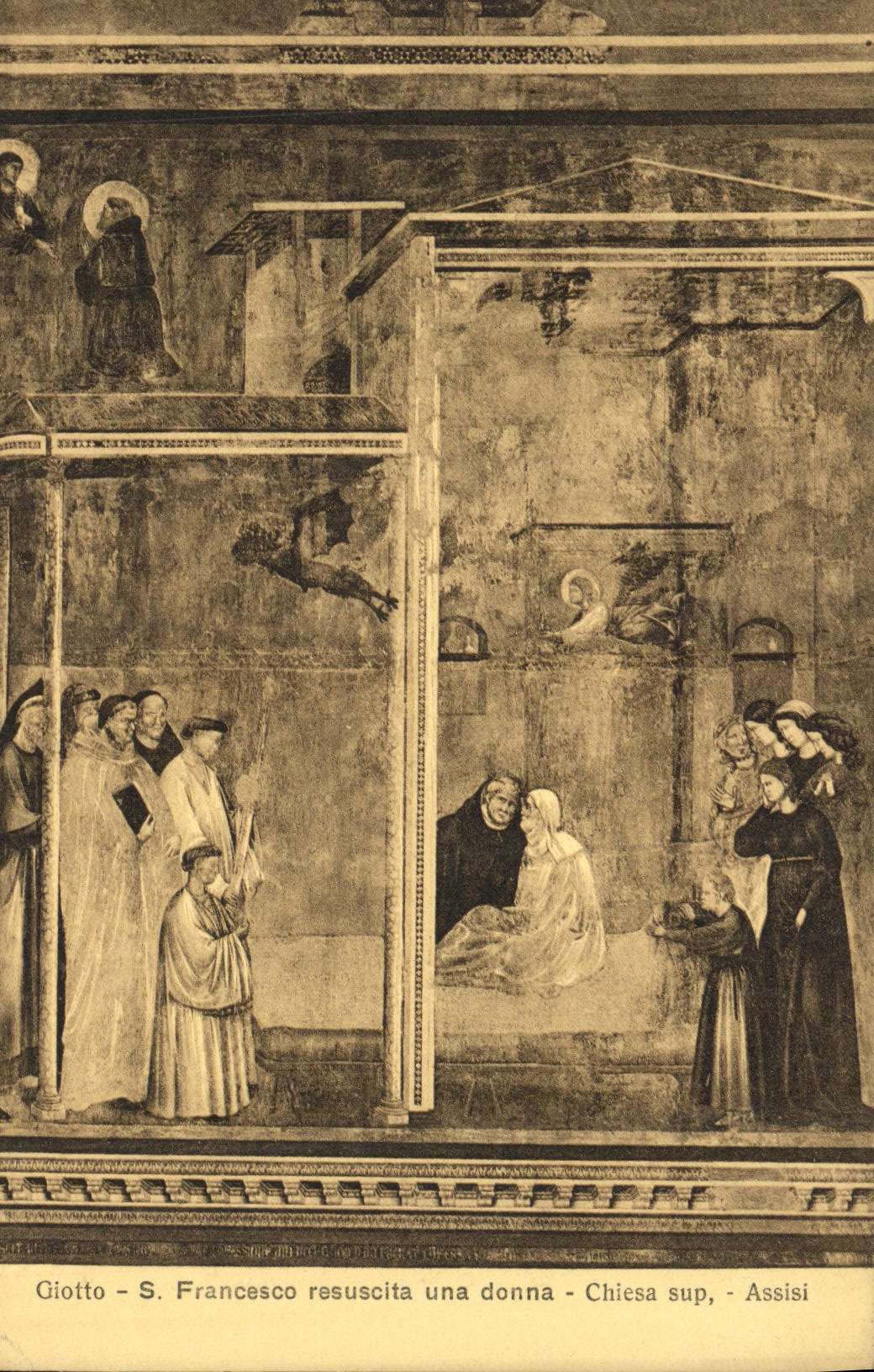 CPA Francesco Assisi Giott Resusita una Donna Chiesa Sup 