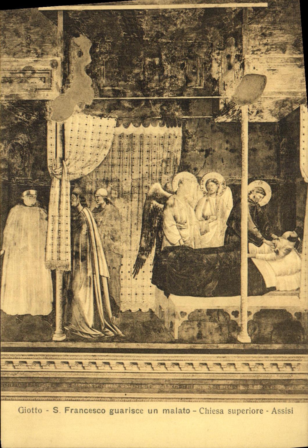 CPA Francesco Assisi Guarisce un Malato Chiesa Superiore 