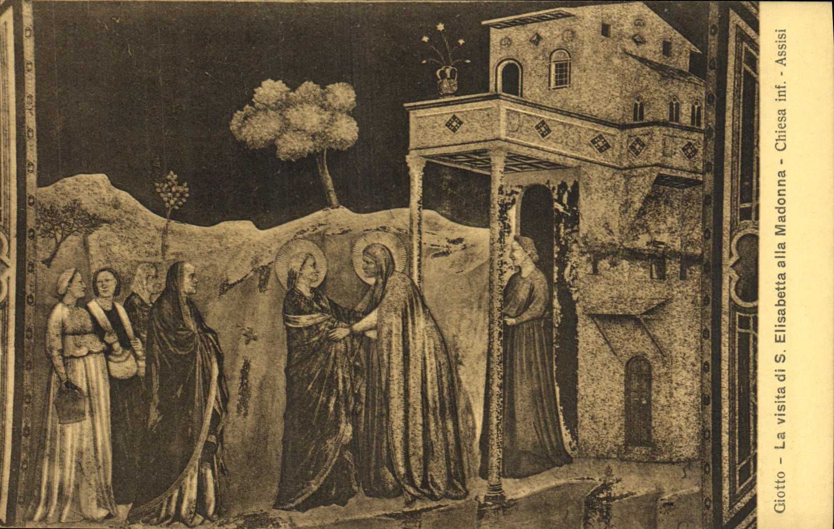 CPA Francesco Assisi La Visita S Elisabetta Alla Madonna Chiesa 