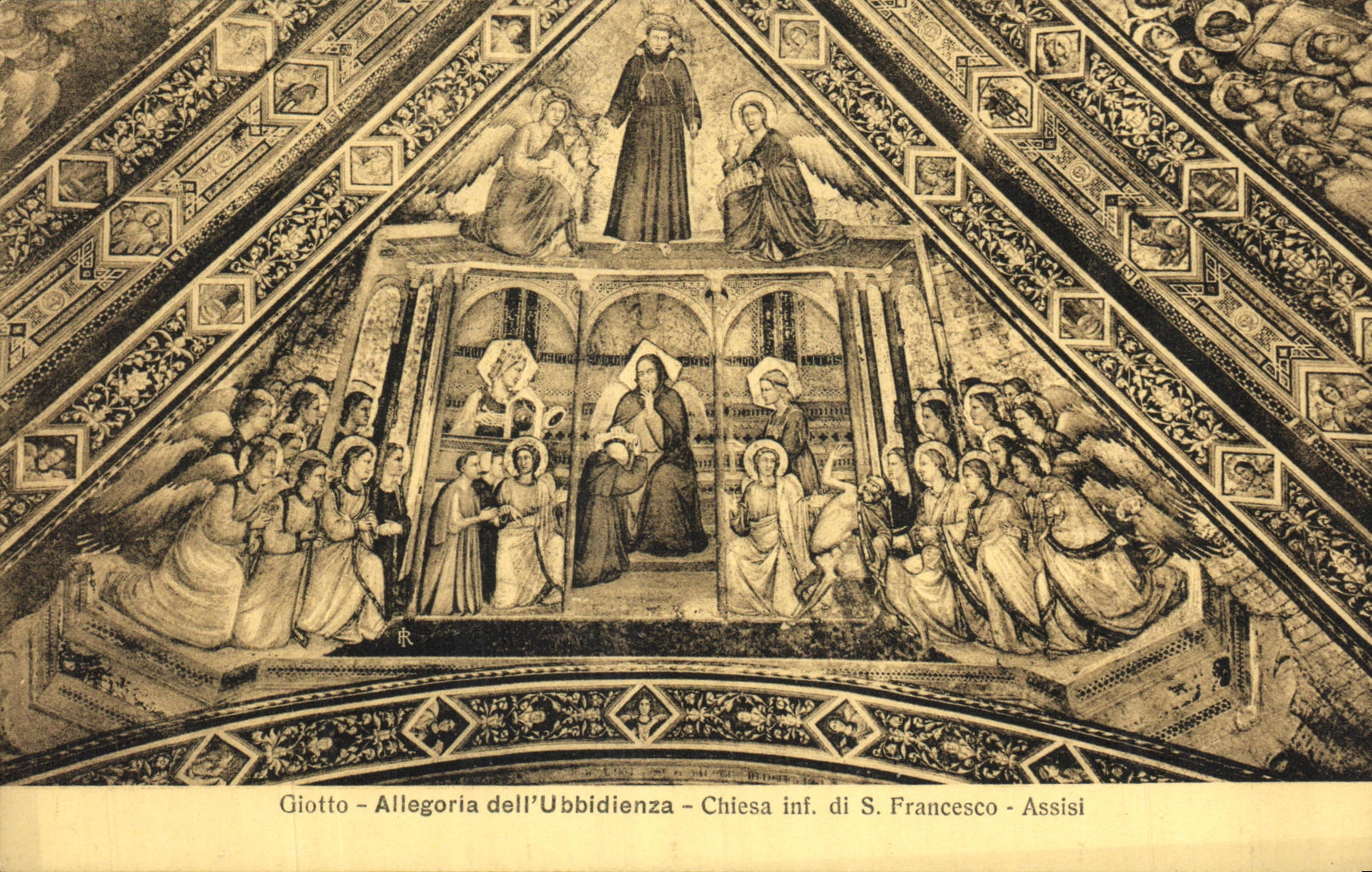 CPA Francesco Assisi Giotto Allegoria Dell Ubbidienza Chiesa inf