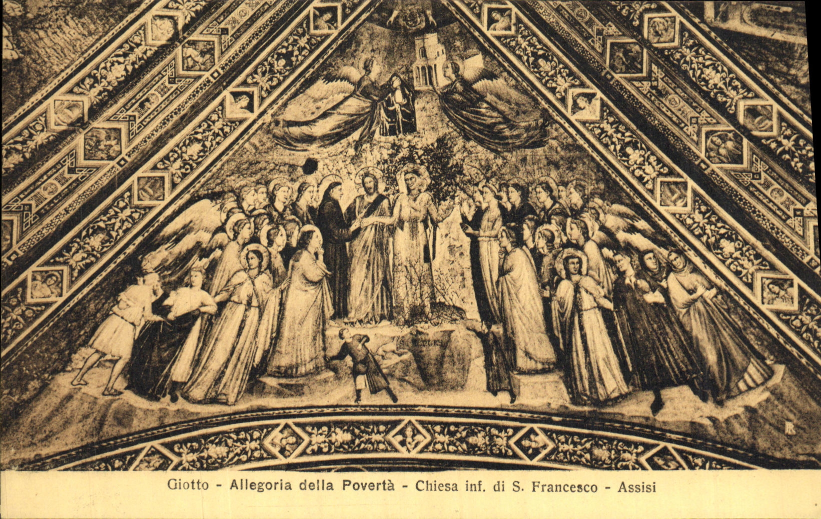 CPA Francesco Assisi Giotto Allegoria Dell poverta