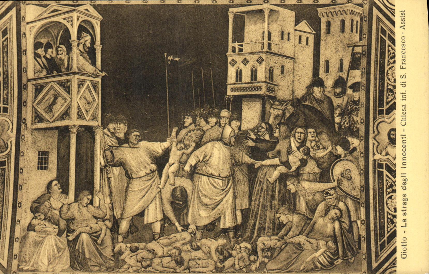 CPA Francesco Assisi Giotto La Strage degli Innocenti Chiesa inf