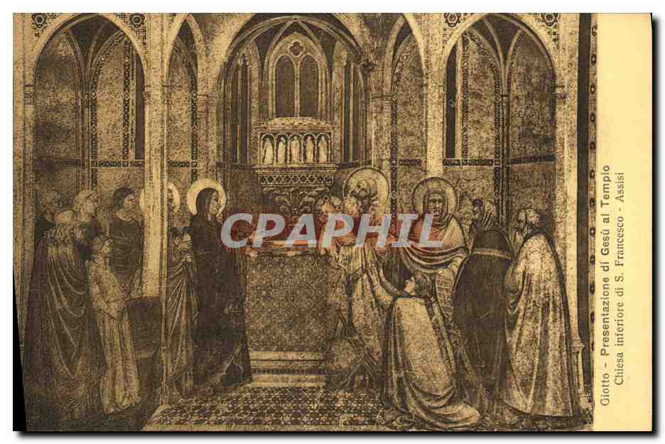 CPA Francesco Assisi Giotto Presentazione di Gesu al Templo