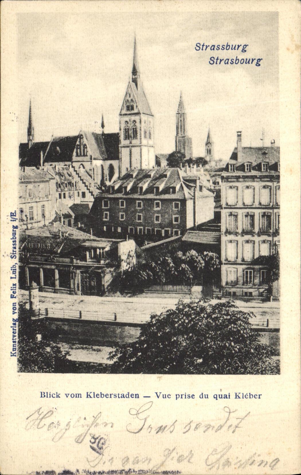 Vue prise du quai Kléber — Strasbourg — Kunstverlag von Felix Lüib, Strasbourg / R.