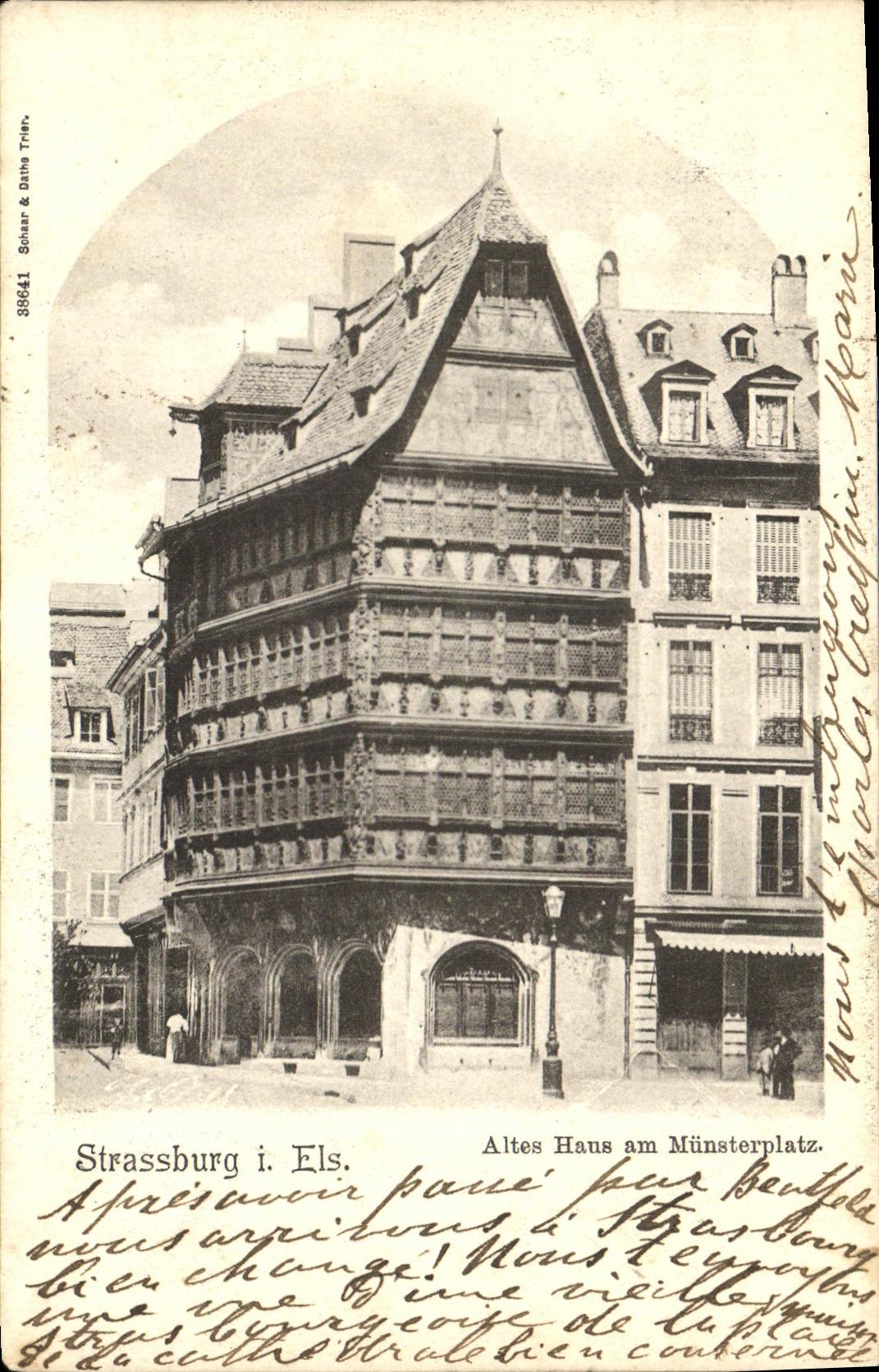 CPA Strassburg Altes Hans am Munsterplatz