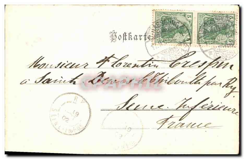 CPA Strassburg Altes Hans am Munsterplatz — Verso