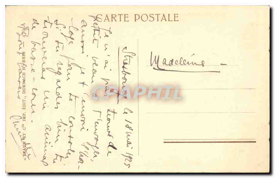 CPA Strassburg Cathedrale L Horloge Astronomique — Verso