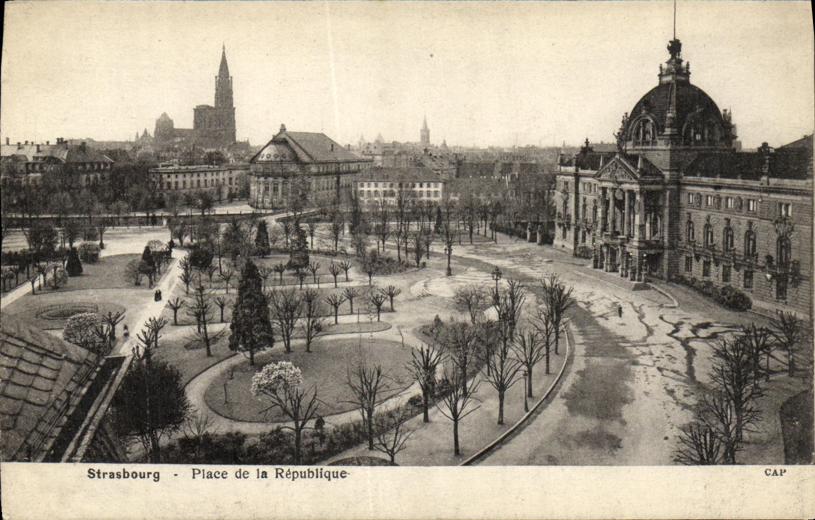 CPA Strassburg Place de la Republique
