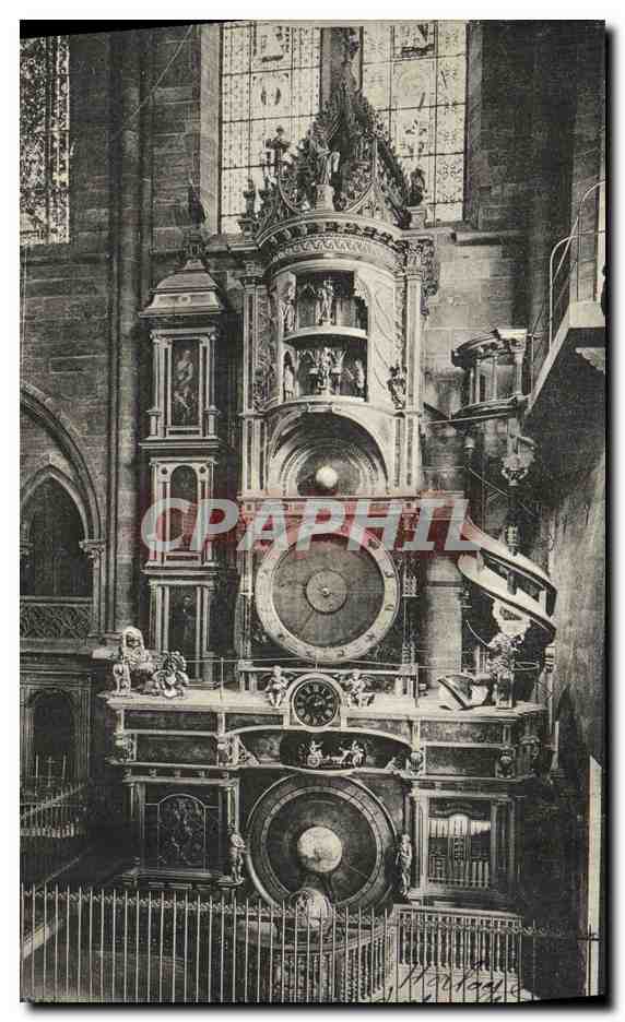 Horloge astronomique de Strasbourg — vue intérieure de la cathédrale — éditeur Felix Leib, Strasbourg, n° 823