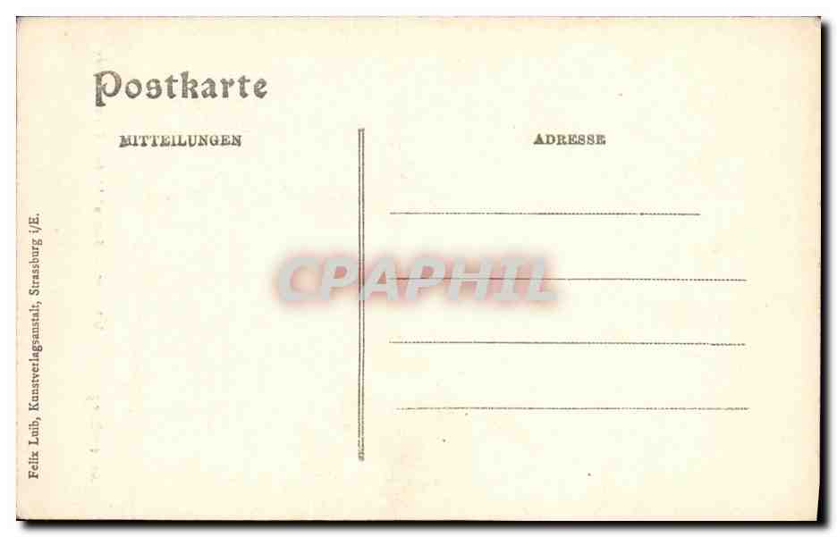 CPA Strassburg Munster Bogenfeld des Mittelporlals — Verso