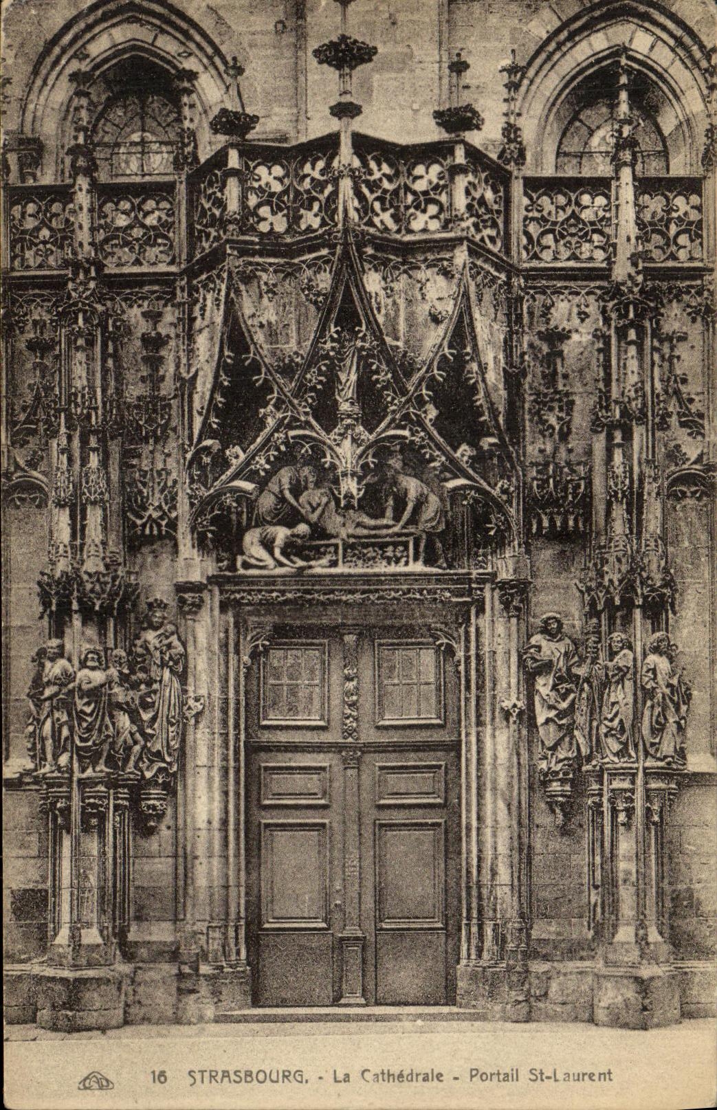 CPA Strasbourg La Cathedrale Portail St Laurent