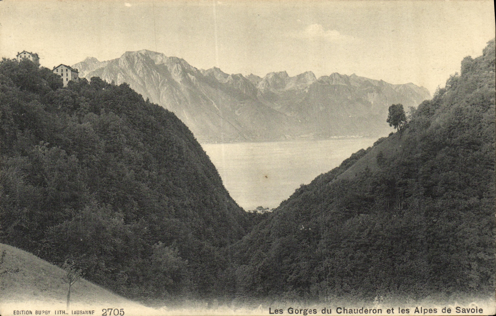 CPA Les Gorges du Chauderon et les Alpes de Savoie
