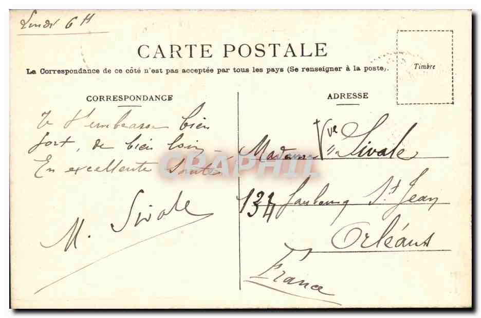 CPA Timgad Fontaine de la Curee — Rückseite