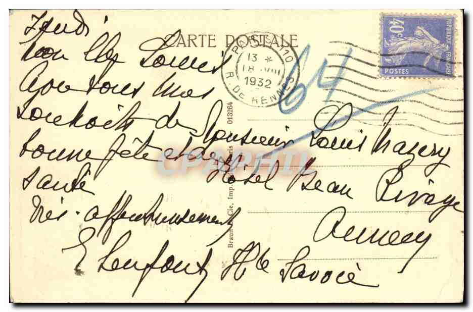 CPA Monet L Eglise De Vetheuil Musee du Luxembourg  — Verso