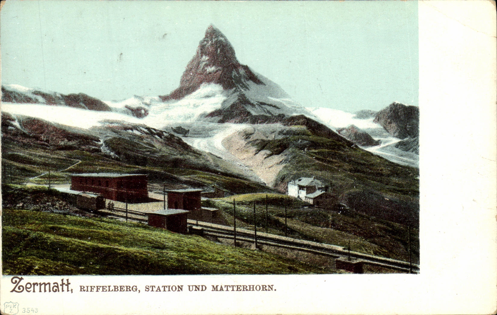 CPA Zermatt Station Und Matterhorn