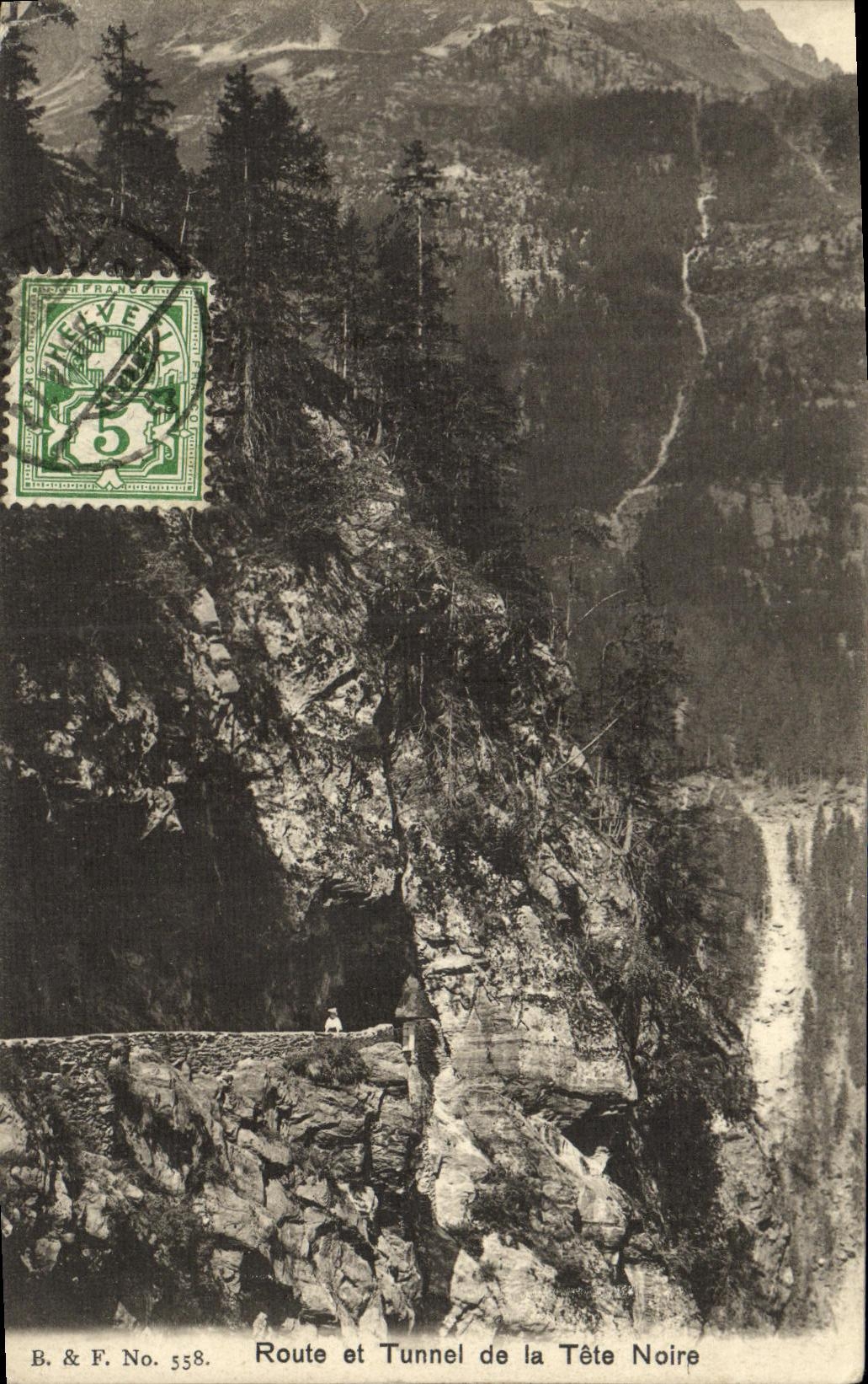 CPA Route Et Tunnel de La Tete Noire