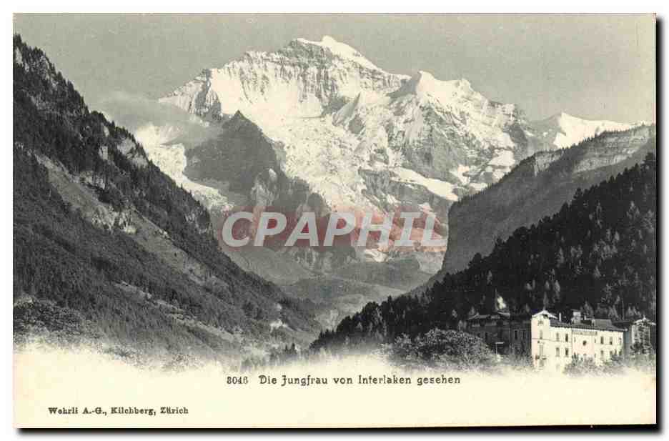 CPA Die Jungfrau Von Interlaken Gesehen