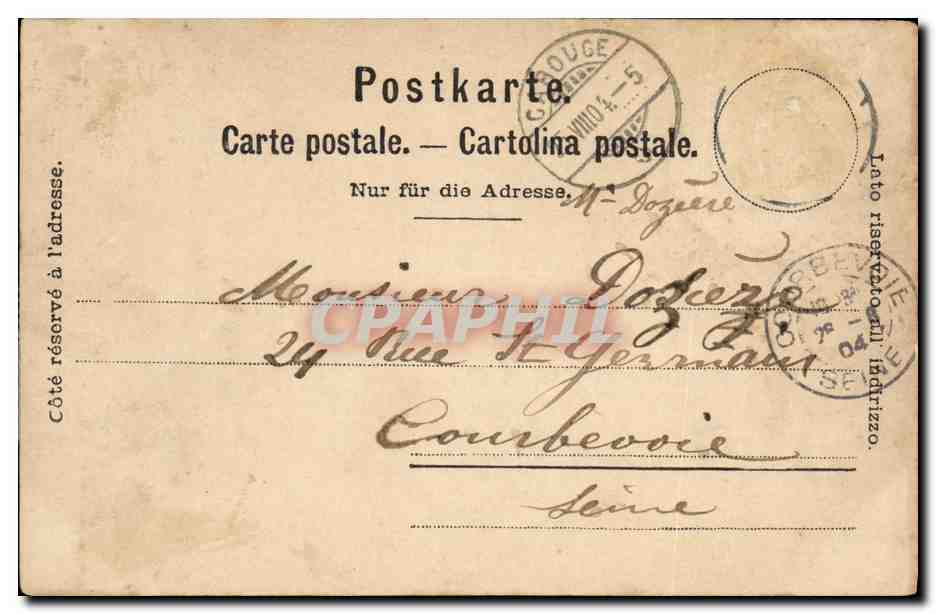 CPA Le Pas de L Echelle et le Chateau de Monnetier — Rückseite