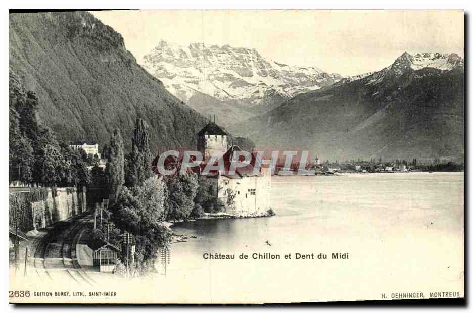 CPA Chateau de Chillon et Dent du Midi