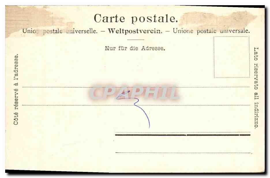 CPA Chateau de Chillon et Dent du Midi — Rückseite