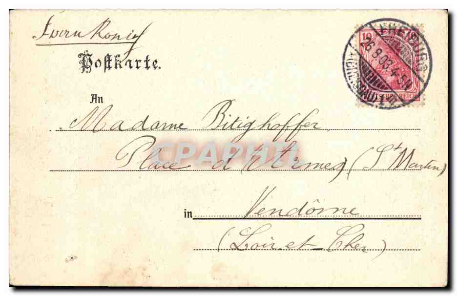 CPA Freiburg Munster Hauptportal — Verso