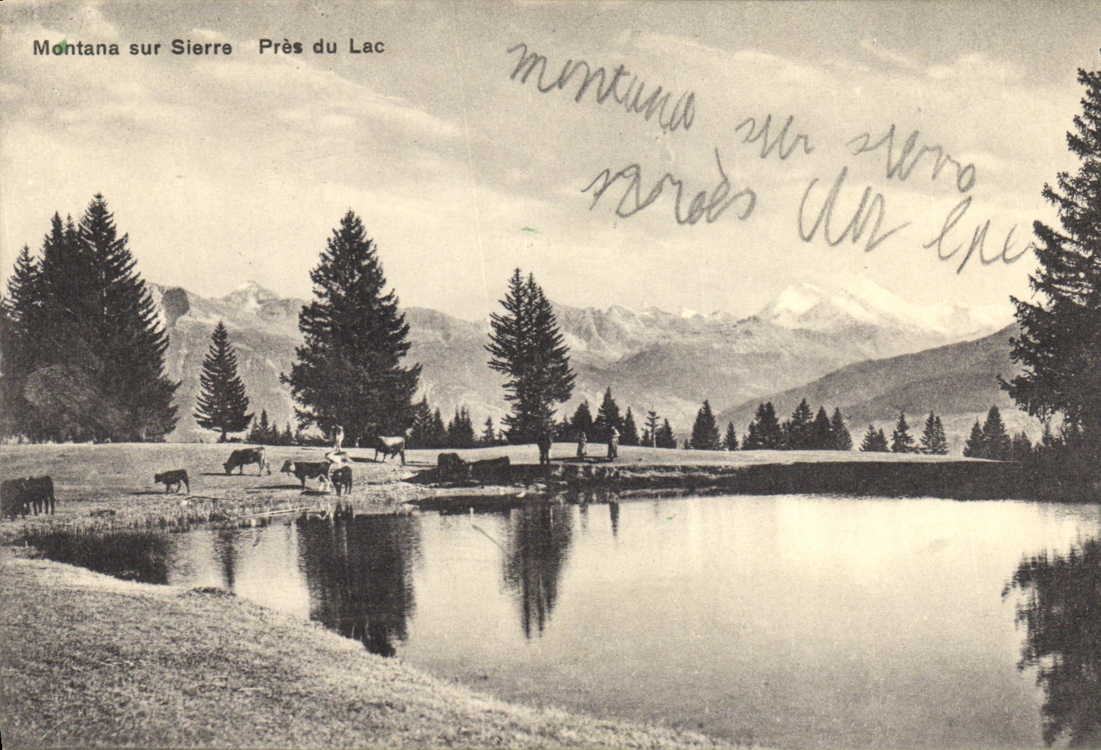 CPA Montana sur Sierre Pres du Lac Vaches