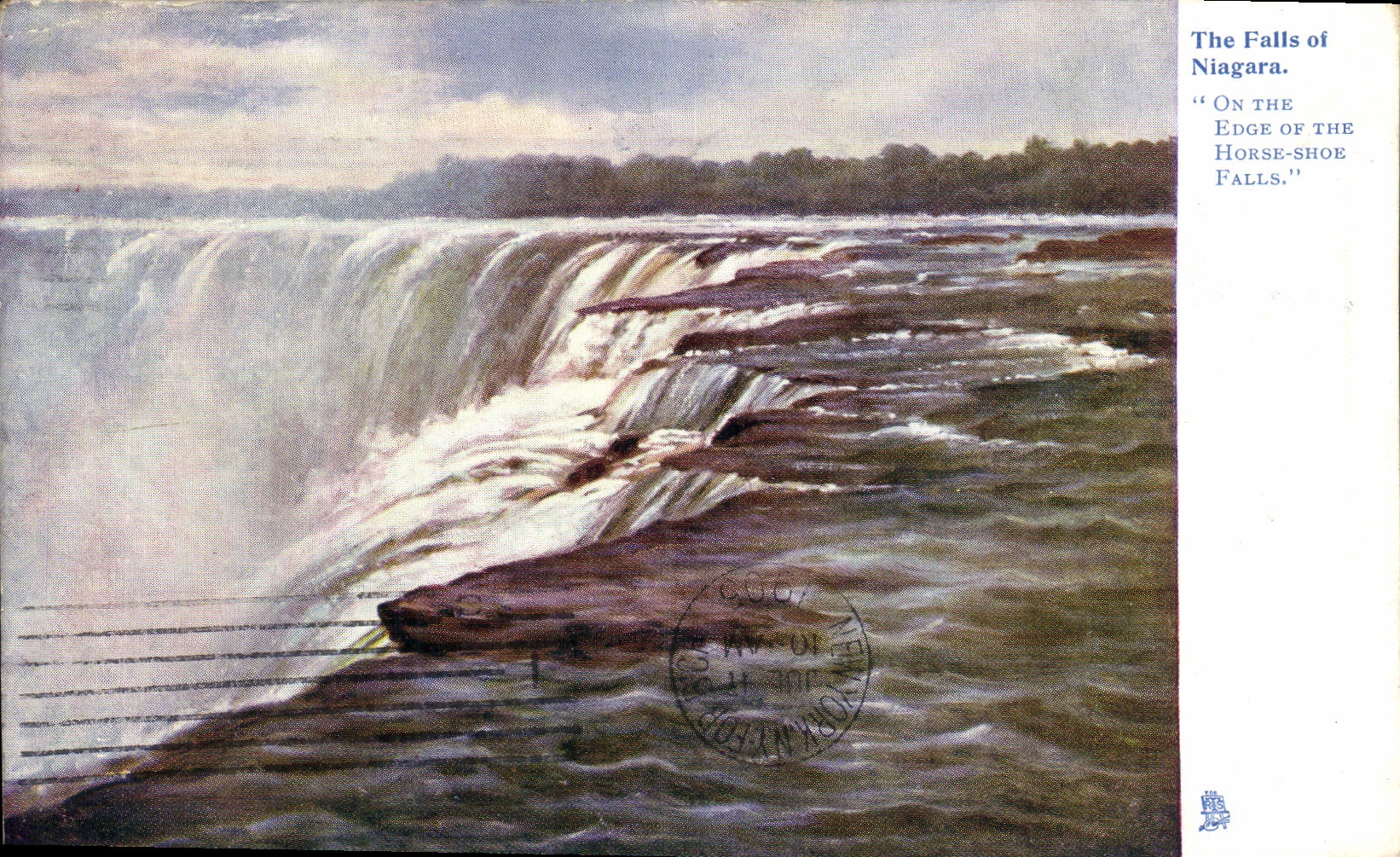 CPA The Falls of Niagara On The Edge of The Horse Shoe Falls