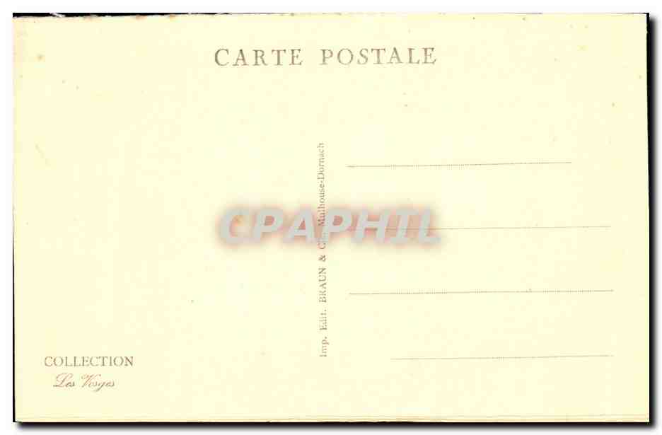 Sommet du Ballon d'Alsace — vue panoramique — série 1401, édit. Braun & Cie, Mulhouse-Dornach — Verso