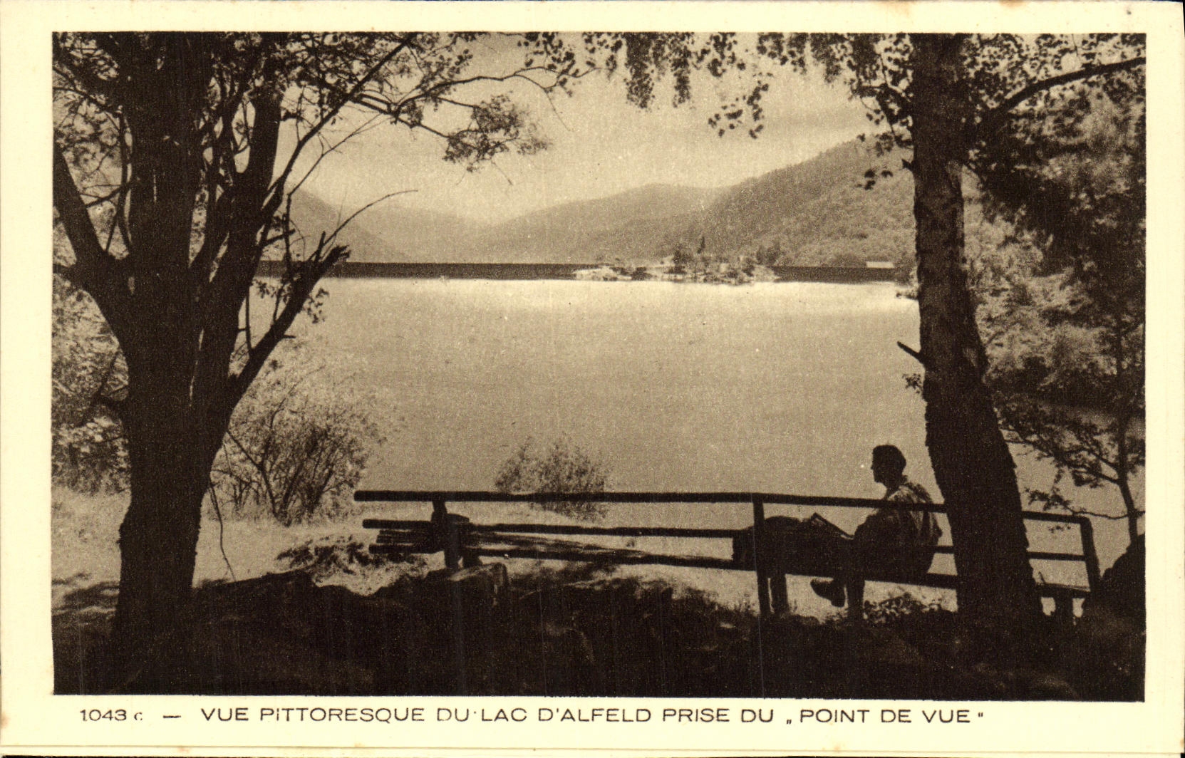 Lac d'Alfeld — Vue pittoresque prise du "Point de Vue" — Collection Braun & Cie, Dornach