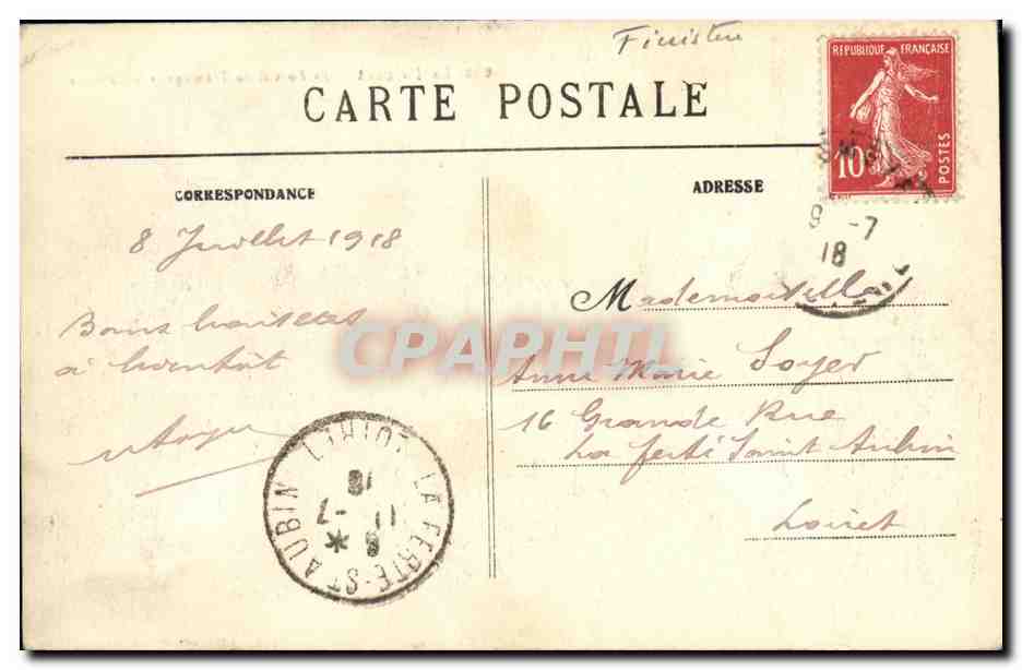 CPA Le Folgoet Le Portail du Transept et le calvaire — Rückseite