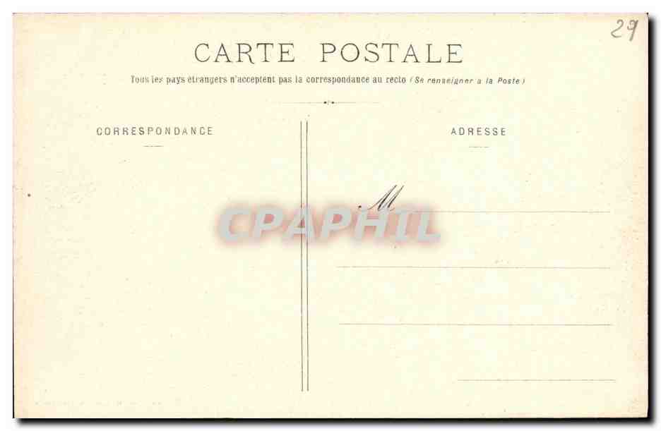 CPA Le Pouldu Plage de Port Castel — Rückseite