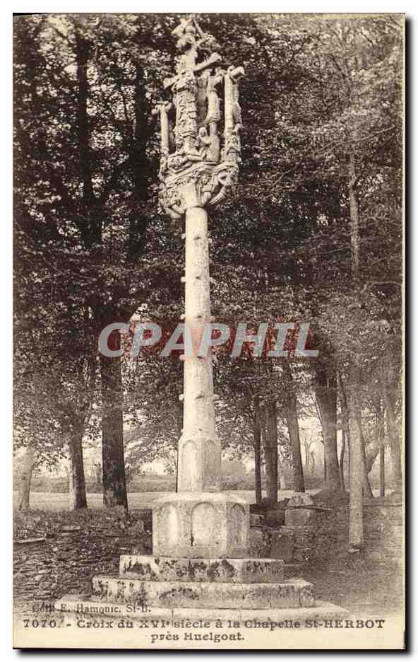 CPA Croix du 16eme a la chapelle St Herbot pres Huelgoat
